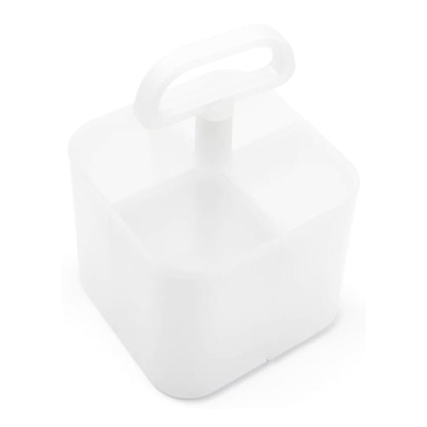 4 - Compartment Caddy with Handle - Clear Frost (7" x 4.7" x 4.7") Convenient, Removable Compartments - 2 for $5