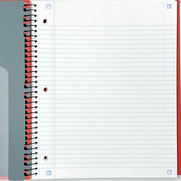 Five Star Advance 1 - Subject College Ruled Spiral Notebook with Spiral Guard and Pocket Folder Divider - Select Color (100 Sheets) Includes Pen Holder - Dollar Fanatic