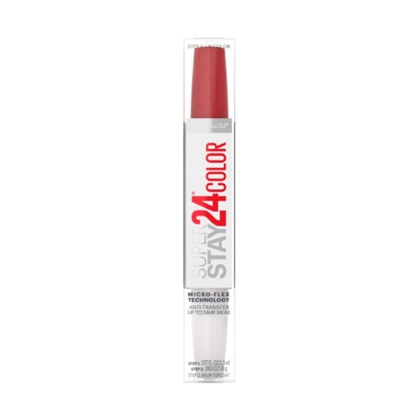 Maybelline Super Stay 24 Color 2 - Step Liquid Lipstick Lipcolor (Select Color) Anti - Transfer, Up to 24HR Wear - Dollar Fanatic