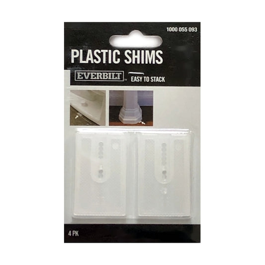 Bundle of 3 - Everbilt Plastic Shims - 2" (4 Pack) Easy to Stack, Ribbed Design, Stabilize and Level Various Objects