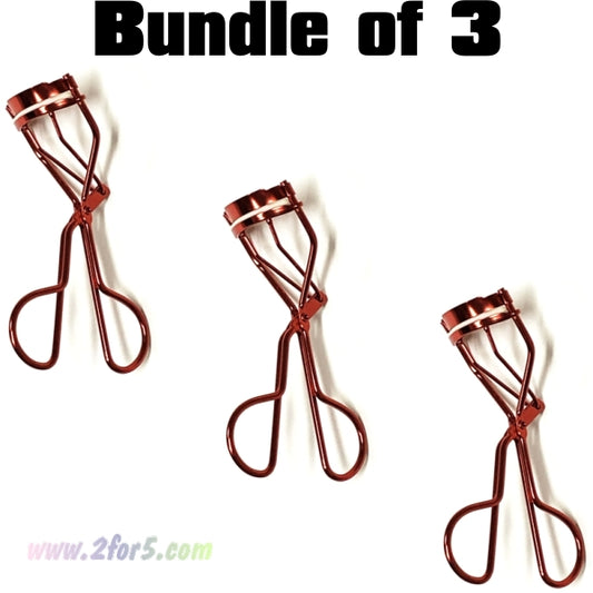 Bundle of 3 - Curved Eyelash Curler (Metallic Copper)