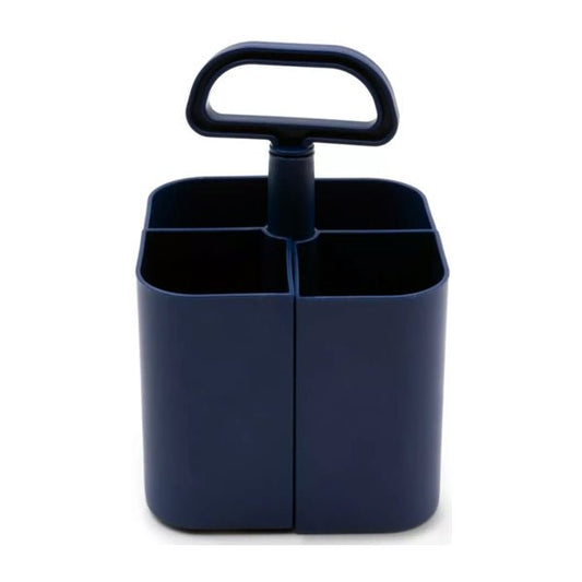 4 - Compartment Caddy with Handle - Navy Blue (7" x 4.7" x 4.7") Convenient, Removable Compartments - 2 for $5