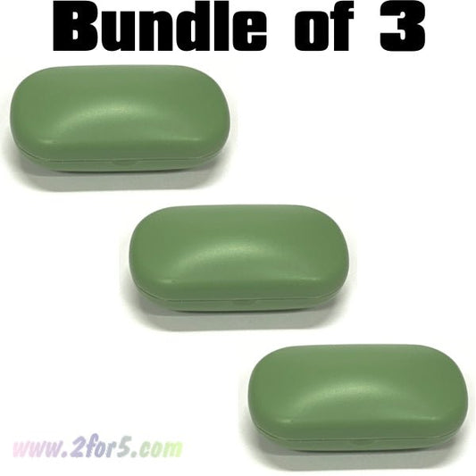 Bundle of 3 - Ankyo Mini Organizer 6 - Compartment Storage Container with Lid - Green (3.75" x 2" x 1.5") - 2 for $5