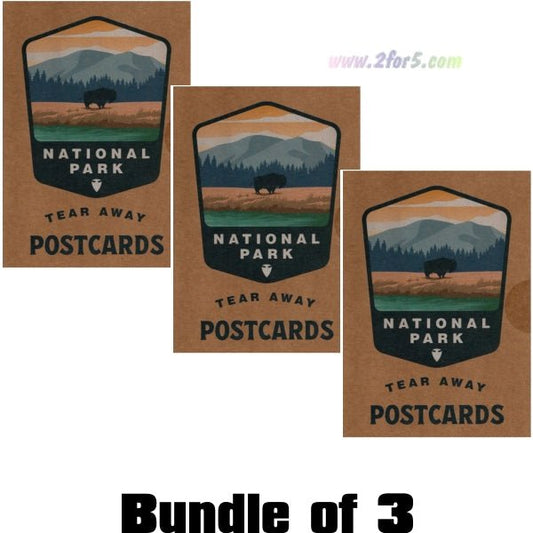 Bundle of 3 - Horizon Greetings From National Parks Across America Tear - Away Postcards (6 Pack) - 2 for $5