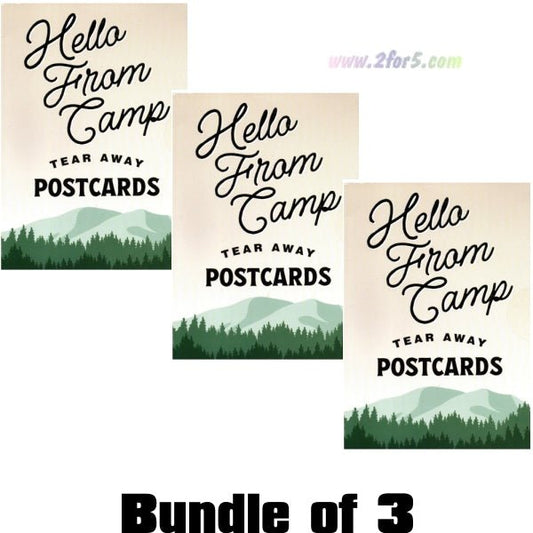 Bundle of 3 - Horizon Hello From Camp Tear - Away Postcards (6 Pack) - 2 for $5