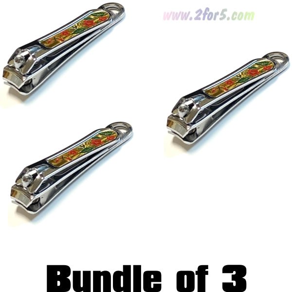 Bundle of 3 - Nail Care Fingernail Clipper - Butterfly Floral (1 Count) - 2 for $5