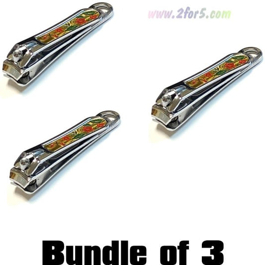 Bundle of 3 - Nail Care Fingernail Clipper - Butterfly Floral (1 Count) - 2 for $5