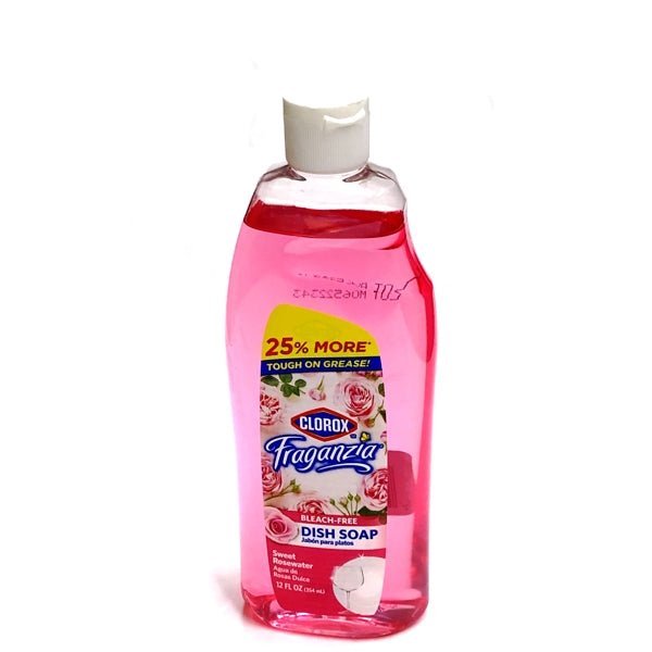 Clorox Fraganzia Bleach Free Dishwashing Liquid Soap - Sweet Rosewater (12 fl. oz.) - Dollar Fanatic