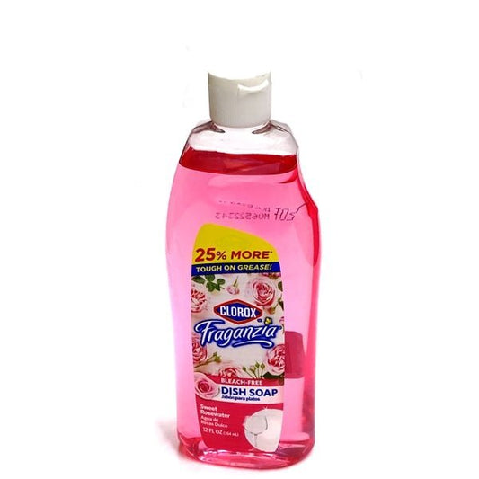Clorox Fraganzia Bleach Free Dishwashing Liquid Soap - Sweet Rosewater (12 fl. oz.) - Dollar Fanatic