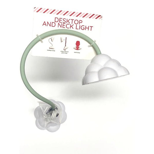 Vivitar LED Light Flexible Desk Top Lamp - White/Cloud (Includes USB - C Power Cable) Battery Powered for Travel, Can Sit Around Neck as Reading Light - Dollar Fanatic