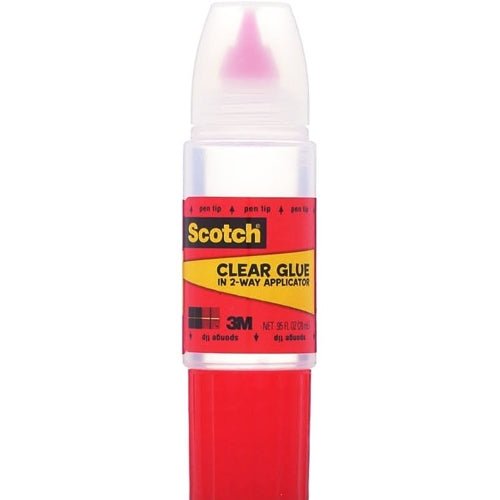 Scotch Clear Glue in 2 - Way Applicator (0.95 fl. oz.) Precision Tip/Sponge Tip - 2 for $5