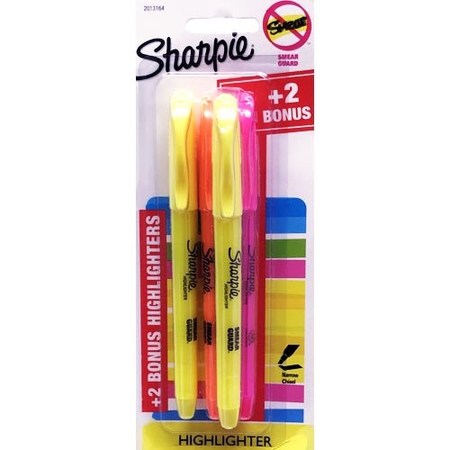 Sharpie Narrow Chisel Tip Assorted Color Highlighter Markers (4 Pack) - 2 for $5