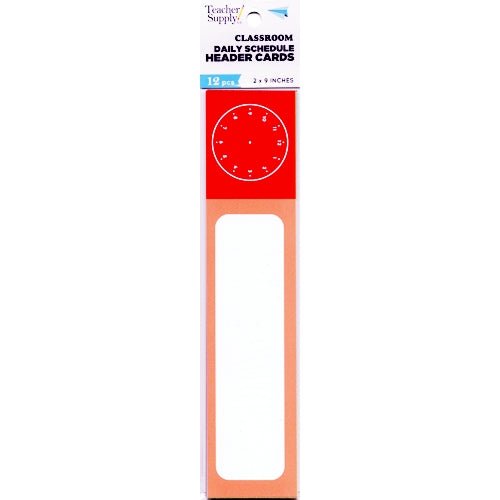 Teacher Supply Co. Classroom Daily Schedule Header Cards (12 Pack) - DollarFanatic.com