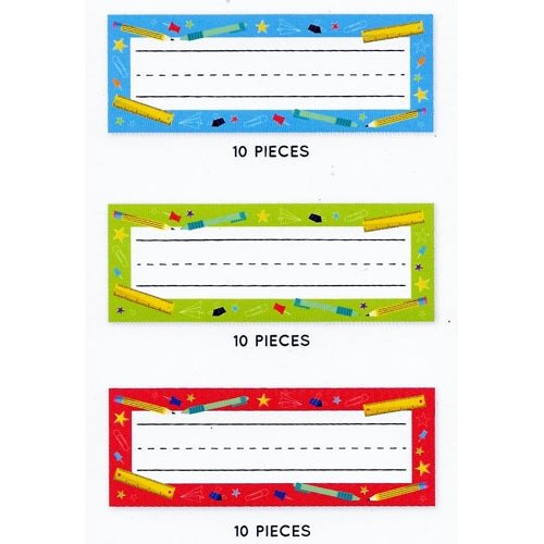 Teacher Supply Co. Classroom Desktop Name Tags - School Supplies (30 Pack) Large Size 3.25" x 9" - DollarFanatic.com